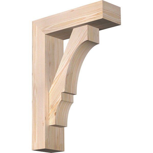 Ekena Millwork Balboa Block Smooth Bracket w/ Offset Brace, Douglas Fir, 5 1/2"W x 18"D x 26"H BKT0604X18X26BOA05SDF - main